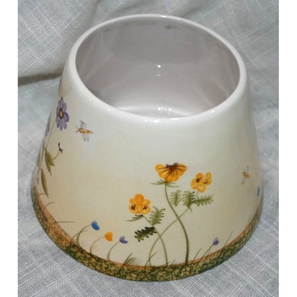 Home Interiors Accents Vintage Home Interior Candle Topper Floral Pattern Poshmark